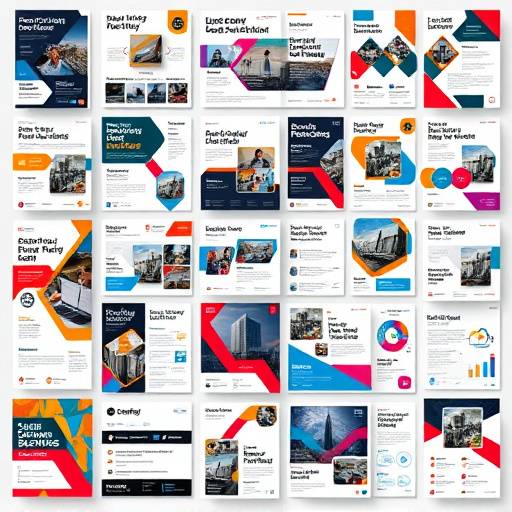 Een collage van diverse grafische ontwerproducten, waaronder brochures, social media posts en advertenties.