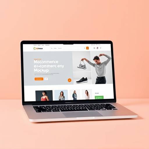 Mockup van een moderne e-commerce website