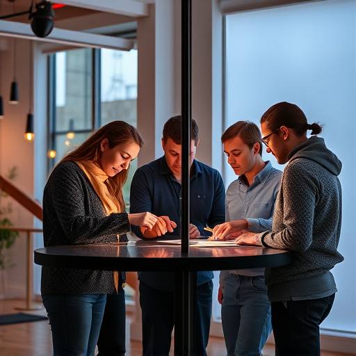 Teamleden van Stijl & Visie Ontwerpbureau in gesprek over een ontwerp