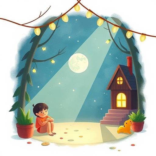 Voorbeelden van unieke digitale illustraties voor kinderboeken en websites.